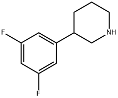 3-(3,5-difluorophenyl)piperidine Struktur
