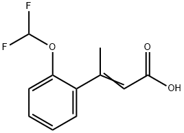 3-[2-(二氟甲氧基)苯基]丁-2-烯酸,1049158-10-2,结构式