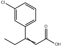 3-(3-chlorophenyl)pent-2-enoic acid, 1049160-96-4, 结构式