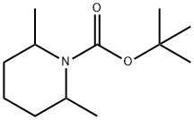 1-Piperidinecarboxylic acid, 2,6-dimethyl-, 1,1-dimethylethyl ester 化学構造式