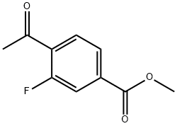 4-乙酰基-3-氟苯甲酸甲酯,1059549-72-2,结构式