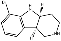 （4aS,9bR）-6-溴-2,3,4,4a,5,9b-六氢-1H-吡啶并[4,3-B]吲哚 结构式
