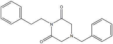 1-(2-PHENYLETHYL)-4-(PHENYLMETHYL)-2,6-PIPERAZINEDIONE Struktur