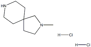 2-methyl-2,8-diazaspiro[4.5]decane dihydrochloride Struktur