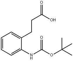 3-(2-{[(tert-butoxy)carbonyl]amino}phenyl)propanoic acid Struktur