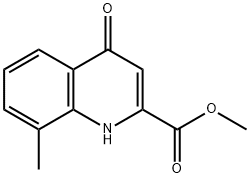 8-メチル-4-オキソ-1,4-ジヒドロキノリン-2-カルボン酸メチル 化学構造式