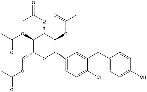 (2R,3R,4R,5S,6S)-2-(acetoxymethyl)-6-(4-chloro-3-(4- hydroxybenzyl)phenyl)tetrahydro-2H-pyran-3,4,5-triyl triacetate