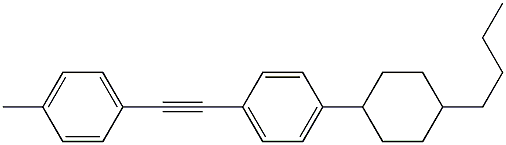 1-(4-trans-ブチルシクロヘキシル)-4-[2-(4-メチルフェニル)エチニル]ベンゼン 化学構造式