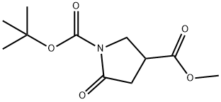 1-叔丁基3-甲基5-氧吡咯烷-1,3-二甲酸酯,1092492-27-7,结构式
