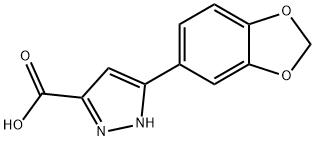 5-(1,3-Benzodioxol-5-yl)-1H-pyrazole-3-carboxylic acid Structure