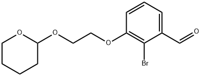 2-Bromo-3-(2-((tetrahydro-2H-pyran-2-yl)oxy)ethoxy)benzaldehyde 结构式