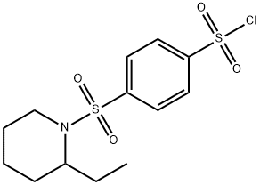 4-[(2-Ethylpiperidin-1-yl)sulfonyl]benzenesulfonyl chloride,1094943-03-9,结构式