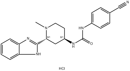 1-((2R,4R)-2-(1H-benzo[d]imidazol-2-yl)-1-methylpiperidin-4-yl)-3-(4-cyanophenyl)urea Structure