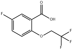 5-氟-2-(2,2,2-三氟乙氧基)苯甲酸 结构式