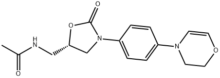 (S)-N-((3-(4-(2,3-dihydro-4H-1,4-oxazin-4-yl)-3-fluorophenyl)-2-oxooxazolidin-5-yl)methyl)acetamide, 1097835-42-1, 结构式