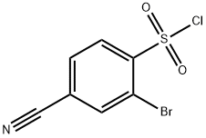 2-溴-4-氰基苯-1-磺酰氯化 结构式