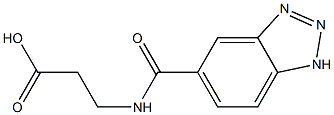 3-(1H-1,2,3-苯并三唑-5-基甲酰胺)丙酸,1099152-06-3,结构式