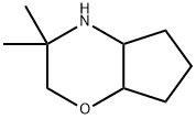 Cyclopent[b]-1,4-oxazine, octahydro-3,3-dimethyl- Struktur