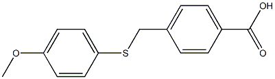 4-{[(4-methoxyphenyl)thio]methyl}benzoic acid Struktur