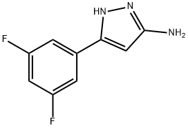 5-(3,5-二氟苯基)-1H-吡唑-3-胺,1107481-22-0,结构式