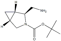 tert-butyl (1S,2S,5R)-2-(aminomethyl)-3-azabicyclo[3.1.0]hexane-3-carboxylate Structure