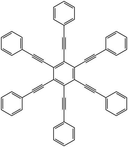 六(苯基乙炔基)苯, 110846-75-8, 结构式