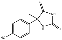 5-(4-hydroxyphenyl)-5-methylimidazolidine-2,4-dione 化学構造式