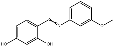 4-{[(3-methoxyphenyl)imino]methyl}-1,3-benzenediol Structure