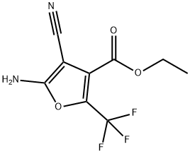 5-氨基-4-氰基-2-(三氟甲基)呋喃-3-羧酸乙酯,1118787-87-3,结构式