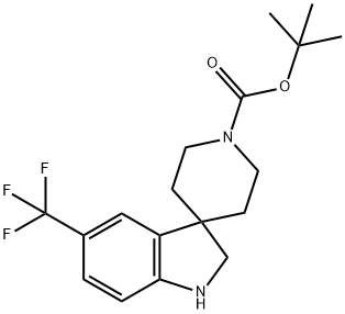 5-(トリフルオロメチル)-1,2-ジヒドロスピロ[インドール-3,4'-ピペリジン]-1'-カルボン酸TERT-ブチル 化学構造式