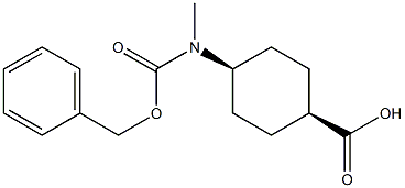 Cis-4-{[(benzyloxy)carbonyl](methyl)amino}cyclohexane-1-carboxylic acid Struktur