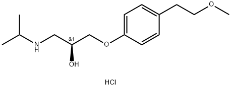 (S)-1-(isopropylamino)-3-(4-(2-methoxyethyl)phenoxy)propan-2-ol 化学構造式