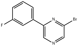 2-Bromo-6-(3-fluorophenyl)pyrazine Structure