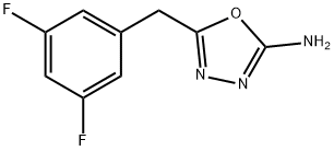 2-AMino-5-(3,5-difluorobenzyl)oxadiazole, 97% Struktur