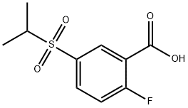 2-氟-5-(丙烷-2-磺酰)苯甲酸, 1152548-25-8, 结构式