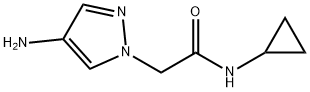 2-(4-amino-1H-pyrazol-1-yl)-N-cyclopropylacetamide 化学構造式
