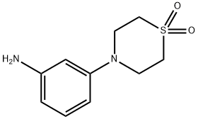 3-(1,1-dioxothiomorpholin-4-yl)phenylamine 化学構造式