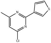 4-Chloro-6-methyl-2-(3-thienyl)pyrimidine,1153298-12-4,结构式