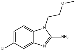 5-Chloro-1-(2-methoxyethyl)-1H-benzoimidazol-2-ylamine, 1156754-03-8, 结构式
