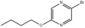 2-Bromo-5-(n-butoxy)pyrazine 化学構造式