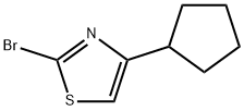 2-Bromo-4-(cyclopentyl)thiazole, 1159814-15-9, 结构式