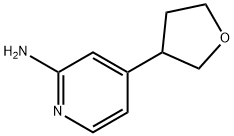 2-Amino-4-(tetrahydrofuran-3-yl)pyridine 化学構造式