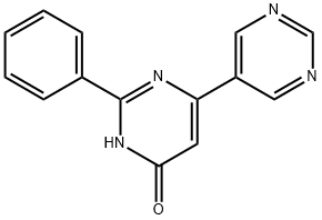 4-Hydroxy-2-phenyl-6-(5-pyrimidyl)pyrimidine Structure