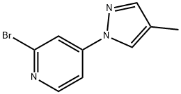 2-Bromo-4-(4-methyl-1H-pyrazol-1yl)pyridine Struktur