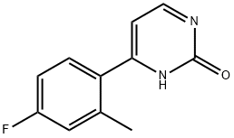 2-Hydroxy-4-(4-fluoro-2-methylphenyl)pyrimidine Struktur