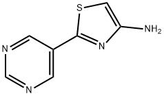 4-Amino-2-(5-pyrimidyl)thiazole,1159816-89-3,结构式