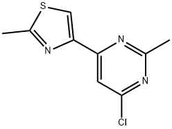 4-Chloro-2-methyl-6-(2-methyl-4-thiazolyl)pyrimidine Structure