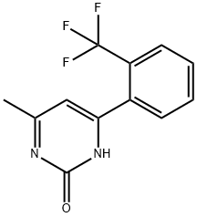 2-Hydroxy-6-(2-trifluoromethylphenyl)-4-methylpyrimidine 化学構造式