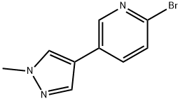 2-Bromo-5-(N-methylpyrazol-4-yl)pyridine 化学構造式