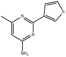 6-甲基-2-(噻吩-3-基)嘧啶-4-胺 结构式
